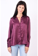 Women Shirt Vero Moda Vmfolly Crinkle Grape Wine